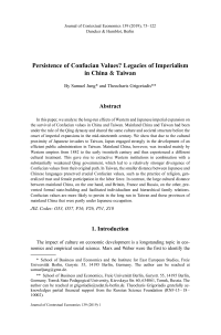 Persistence of Confucian Values? Legacies of Imperialism in China & Taiwan