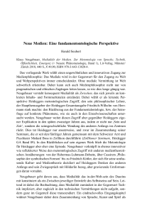 Neue Medien: Eine fundamentontologische Perspektive