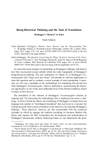 Being-Historical Thinking and the Task of Translation