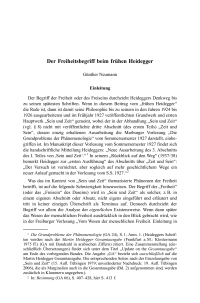 Der Freiheitsbegriff beim frühen Heidegger