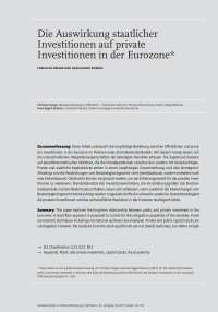 Die Auswirkung staatlicher Investitionen auf private Investitionen in der Eurozone