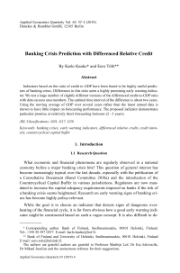 Banking Crisis Prediction with Differenced Relative Credit