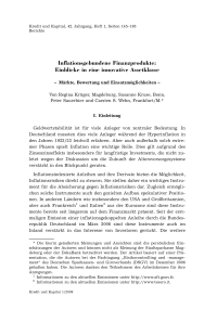 Inflationsgebundene Finanzprodukte: Einblicke in eine innovative Assetklasse