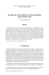 Revisiting the Tension Between Classical Liberalism and the Welfare State