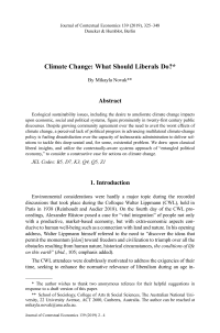 Climate Change: What Should Liberals Do?