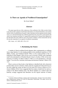 Is There an Agenda of Neoliberal Emancipation?