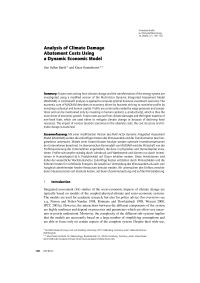 Analysis of Climate Damage Abatement Costs Using a Dynamic Economic Model