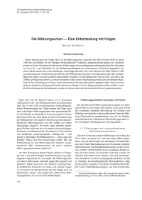 Die Währungsunion — Eine Entscheidung mit Folgen