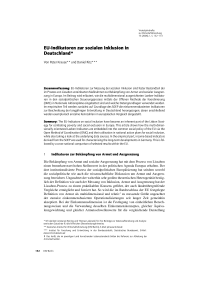 EU-Indikatoren zur sozialen Inklusion in Deutschland