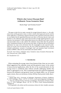 Which is the Correct Discount Rate? Arithmetic Versus Geometric Mean