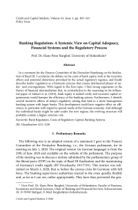 Banking Regulation: A Systemic View on Capital Adequacy, Financial Systems and the Regulatory Process