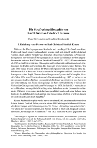 Die Strafrechtsphilosophie von Karl Christian Friedrich Krause