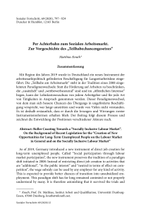 Per Achterbahn zum Sozialen Arbeitsmarkt. Zur Vorgeschichte des „Teilhabechancengesetzes“