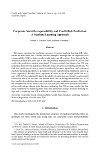Corporate Social Irresponsibility and Credit Risk Prediction: A Machine Learning Approach