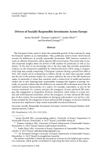 Drivers of Socially Responsible Investments Across Europe