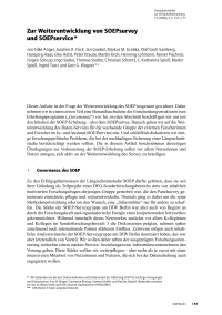 Zur Weiterentwicklung von SOEPsurvey und SOEPservice