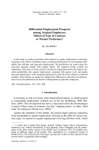 Differential Employment Prospects among Atypical Employees: Effects of Type of Contract or Worker Preference?