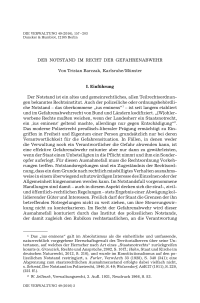 Der Notstand im Recht der Gefahrenabwehr