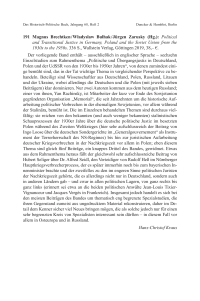Magnus Brechtken / Władyslaw Bułhak / Jürgen Zarusky (Hg.): Political and Transitional Justice in Germany, Poland and the Soviet Union from the 1930s to the 1950s