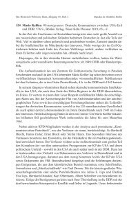 Mario Keßler: Westemigranten. Deutsche Kommunisten zwischen USA-Exil und DDR