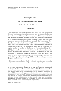 Too Big to Fail? The Newfoundland Bank Crash of 1894