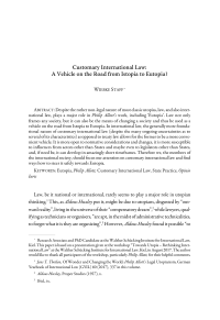 Customary International Law: A Vehicle on the Road from Istopia to Eutopia?