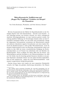 Makroökonomische Stabilisierung und "Beggar-Thy-Neighbour„-Verhalten am Beispiel der Finanzkrise