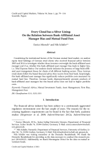 Every Cloud has a Silver Lining: On the Relation between Bank-Affiliated Asset Manager Bias and Mutual Fund Fees