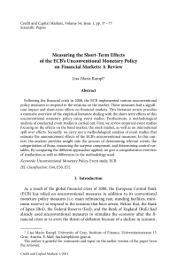 Measuring the Short-Term Effects of the ECB’s Unconventional Monetary Policy on Financial Markets: A Review