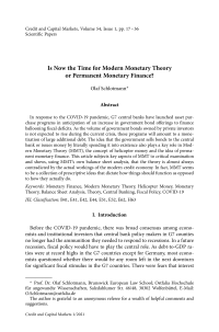Is Now the Time for Modern Monetary Theory or Permanent Monetary Finance?