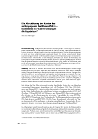 Die Abschätzung der Kosten des anthropogenen Treibhauseffekts – Dominieren normative Setzungen die Ergebnisse?