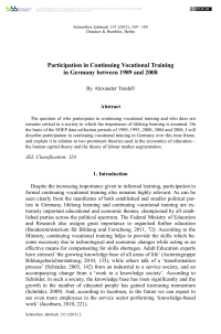 Participation in Continuing Vocational Training in Germany between 1989 and 2008