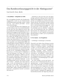 Das Bundesverfassungsgericht in der Abstiegszone?