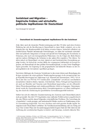 Sozialstaat und Migration – Empirische Evidenz und wirtschaftspolitische Implikationen für Deutschland