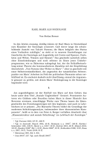Karl Marx als Soziologe