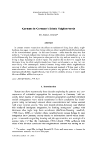 Germans in Germany's Ethnic Neighborhoods