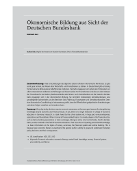 Ökonomische Bildung aus Sicht der Deutschen Bundesbank