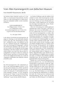 Vom Alten Kammergericht zum Jüdischen Museum