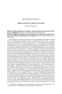 Religionssoziologie als Allgemeine Soziologie