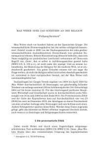 Max Weber oder das Scheitern an der Religion