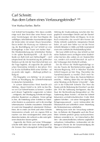 Carl Schmitt: Aus dem Leben eines Verfassungsfeindes