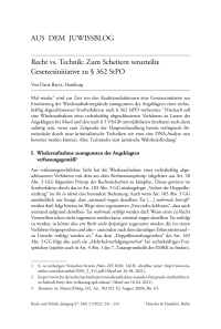 Recht vs. Technik: Zum Scheitern verurteilte Gesetzesinitiative zu § 362 StPO