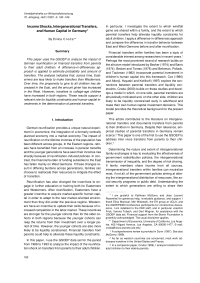 Income Shocks, Intergenerational Transfers, and Human Capital in Germany