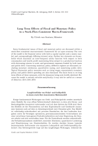 Long Term Effects of Fiscal and Monetary Policy in a Stock-Flow-Consistent Macro-Framework