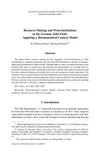 Resource-Making and Proto-Institutions in the German Tafel Field: Applying a Hermeneutical Context Model