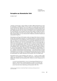 Korruption aus ökonomischer Sicht