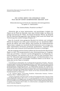 Ein guter Hirte und Bürokrat oder: Was macht einen kompetenten Bischof aus?