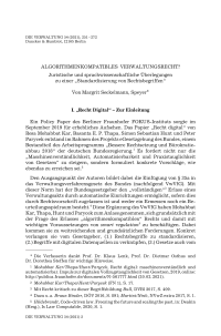 Algorithmenkompatibles Verwaltungsrecht?
