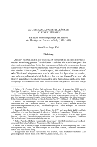 Zu den Handlungsspielräumen “kleiner“ Fürsten. Ein neues Forschungsdesign am Beispiel der Herzöge von Pommern-Stolp (1372–1459)