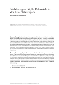 Nicht ausgeschöpfte Potenziale in der Kita-Platzvergabe
